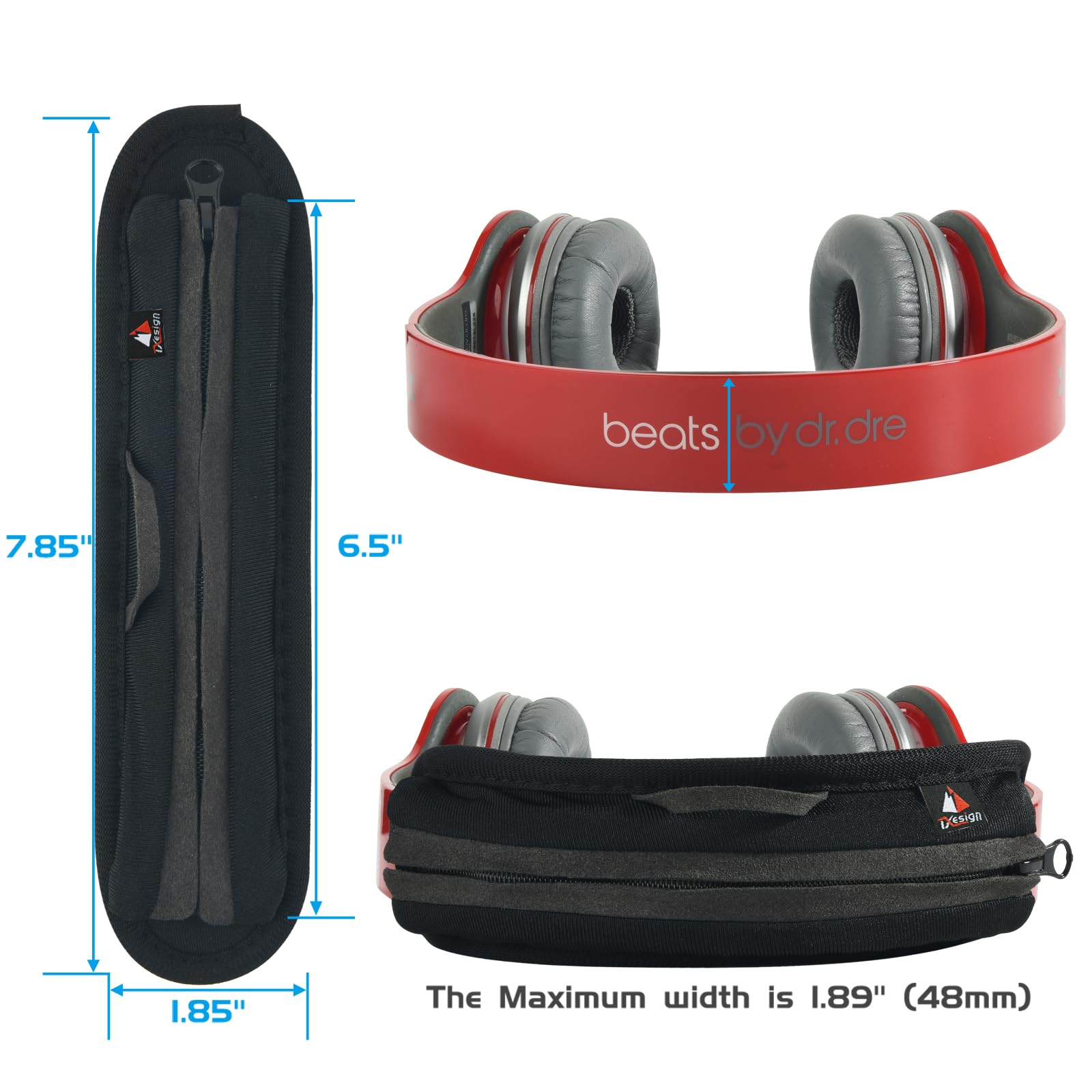 TXEsign TXEsign Universal Replacement Headband Cushion Pad Cover Protector Compatible with ATH M50X, QC 35i 35ii, QC25, Solo 2 Solo 3, Studio 2 3 Headphones - View 4 of 7