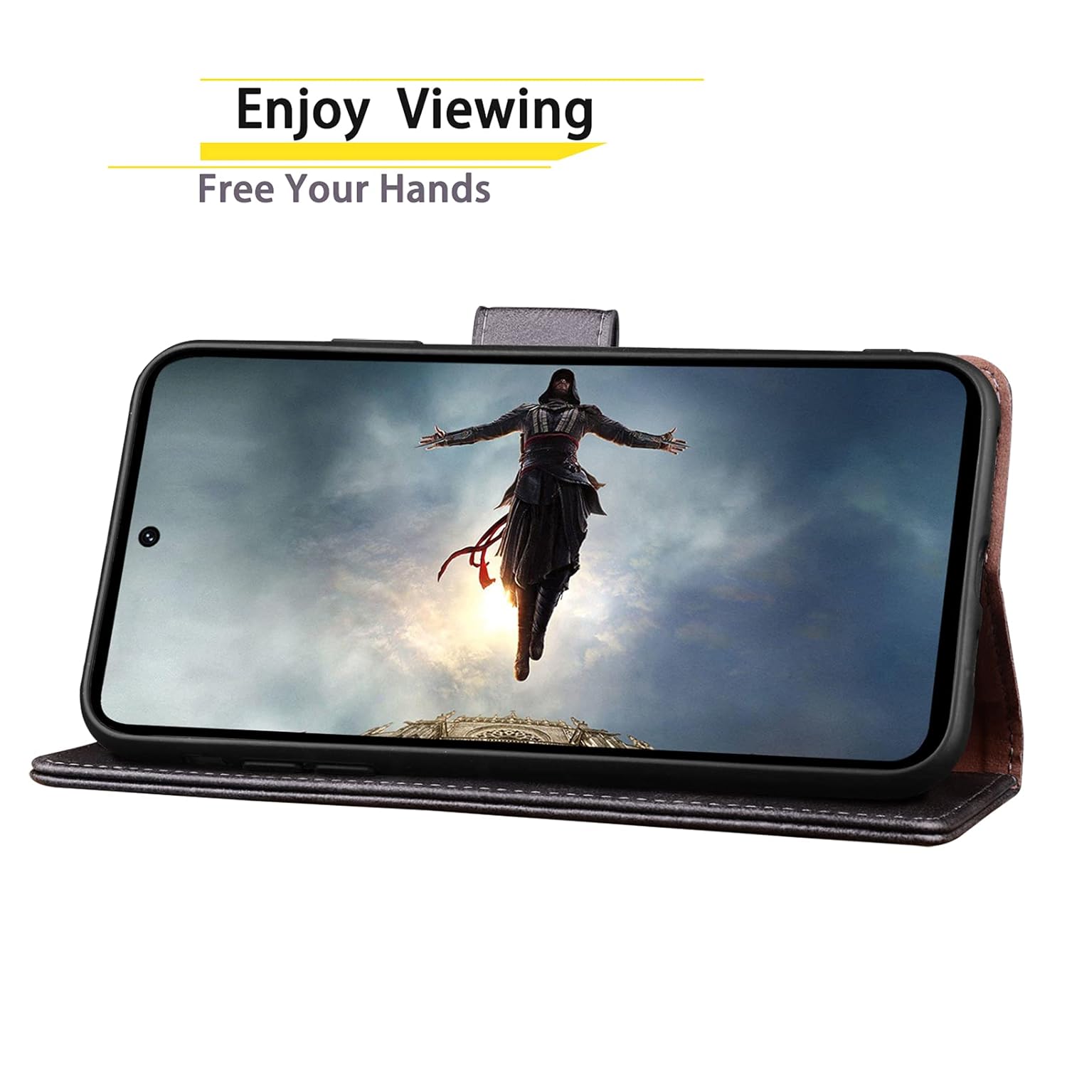 SUANPOT SUANPOT Samsung Galaxy S21 FE Wallet Case RFID Blocking Credit Card Holder PU Leather Flip Folio Cover for Men and Women Black - View 7 of 7