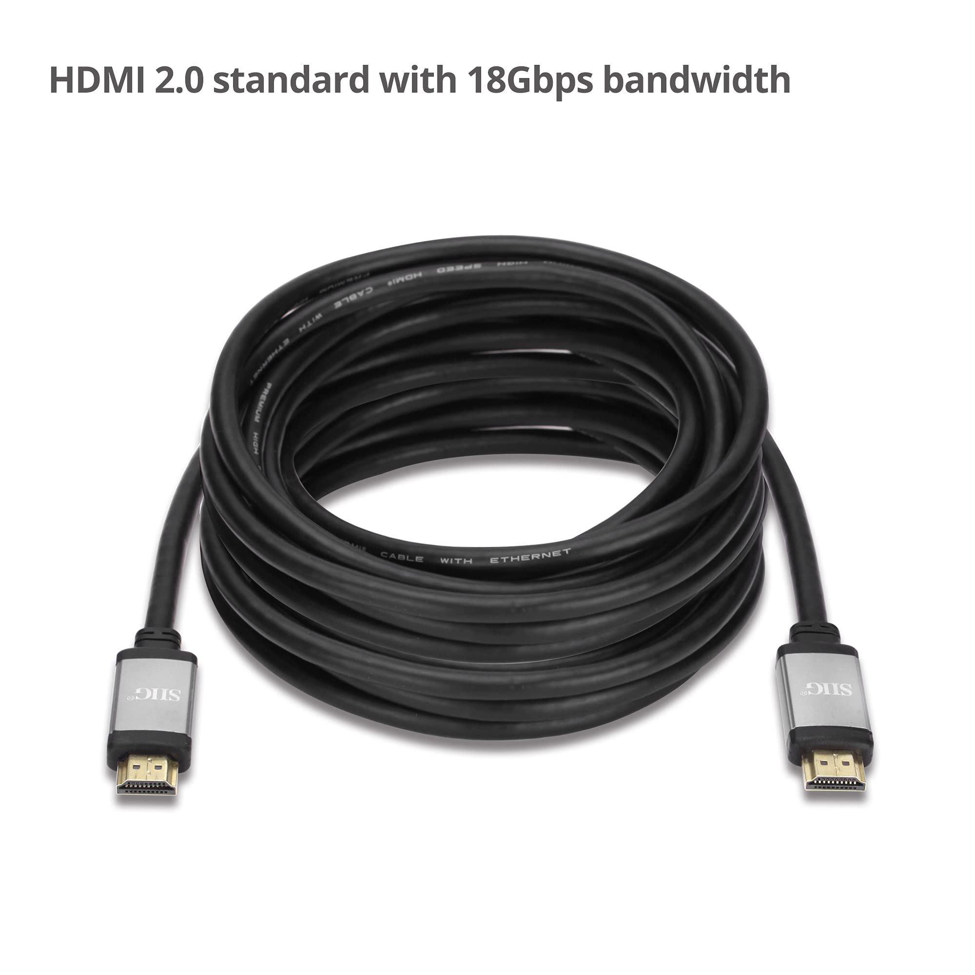 SIIG SIIG 4K HDMI Cable 16ft - High Speed, HDMI 2.0, 4K@60Hz, HDCP 2.2, HDR - Perfect for Gaming & Streaming - View 4 of 7