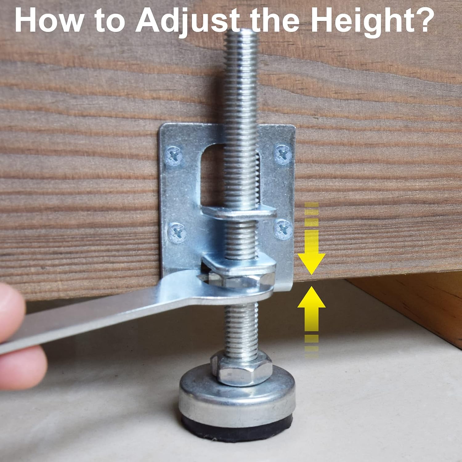 SUNMALL SUNMALL 4 Pack Heavy Duty Leveling Feet, Furniture Levelers Leg, Adjustable Table Legs Leveler for Furniture, Pool, Cabinets, Workbench, Machine, - View 2 of 6