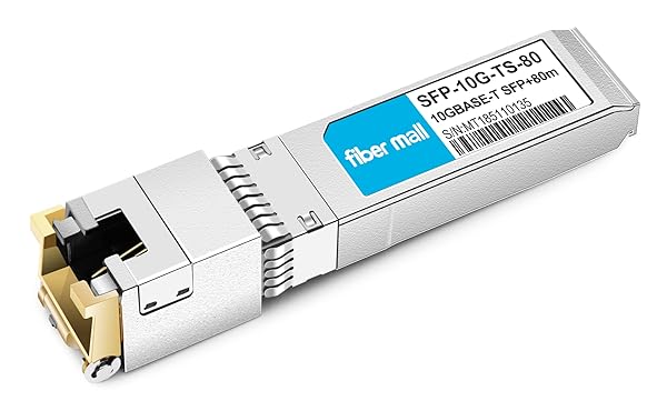 fiber mall 10G SFP+ to RJ45 HPE Aruba JL563B Compatible 10GBASE-T Copper RJ45 Transceiver Module 80m - View 2 of 6