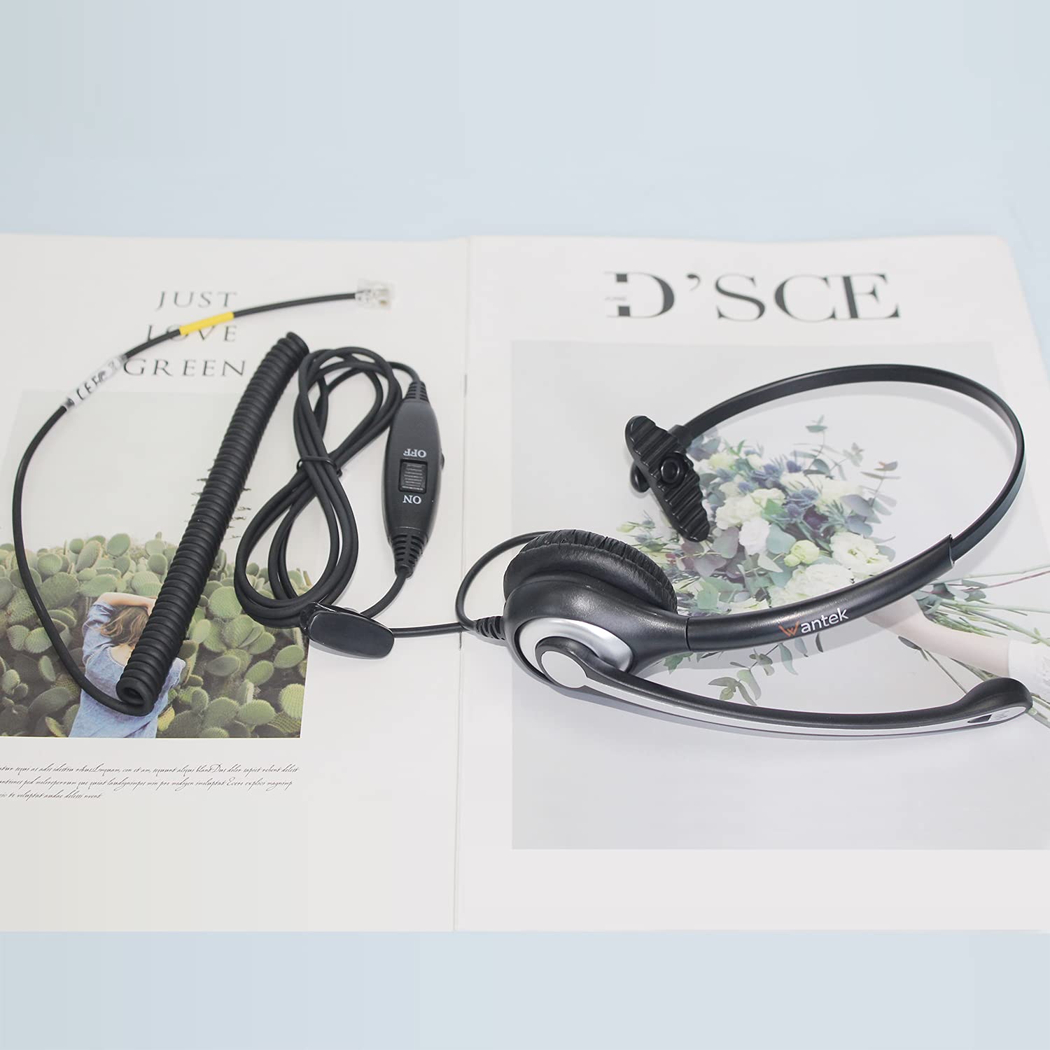 Wantek Wantek Noise Cancelling Phone Headset with Microphone Compatible with Yealink Avaya Grandstream Panasonic Snom for Office Use - View 7 of 7