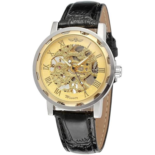 FORSINING Forsining Men's Skeleton Mechanical Watch Steampunk Luxury Black Leather Stylish Timepiece