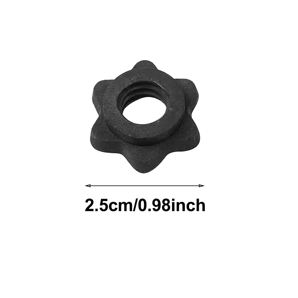 CALIDAKA CALIDAKA 4pcs Spinlock Collars, Dumbbell Hex Nut, Dumbbell Rod Nut, 1 Inch Standard Barbell Screw Collar, Nonslip Dumbbell Screw Clamps for Dumbell - View 2 of 7