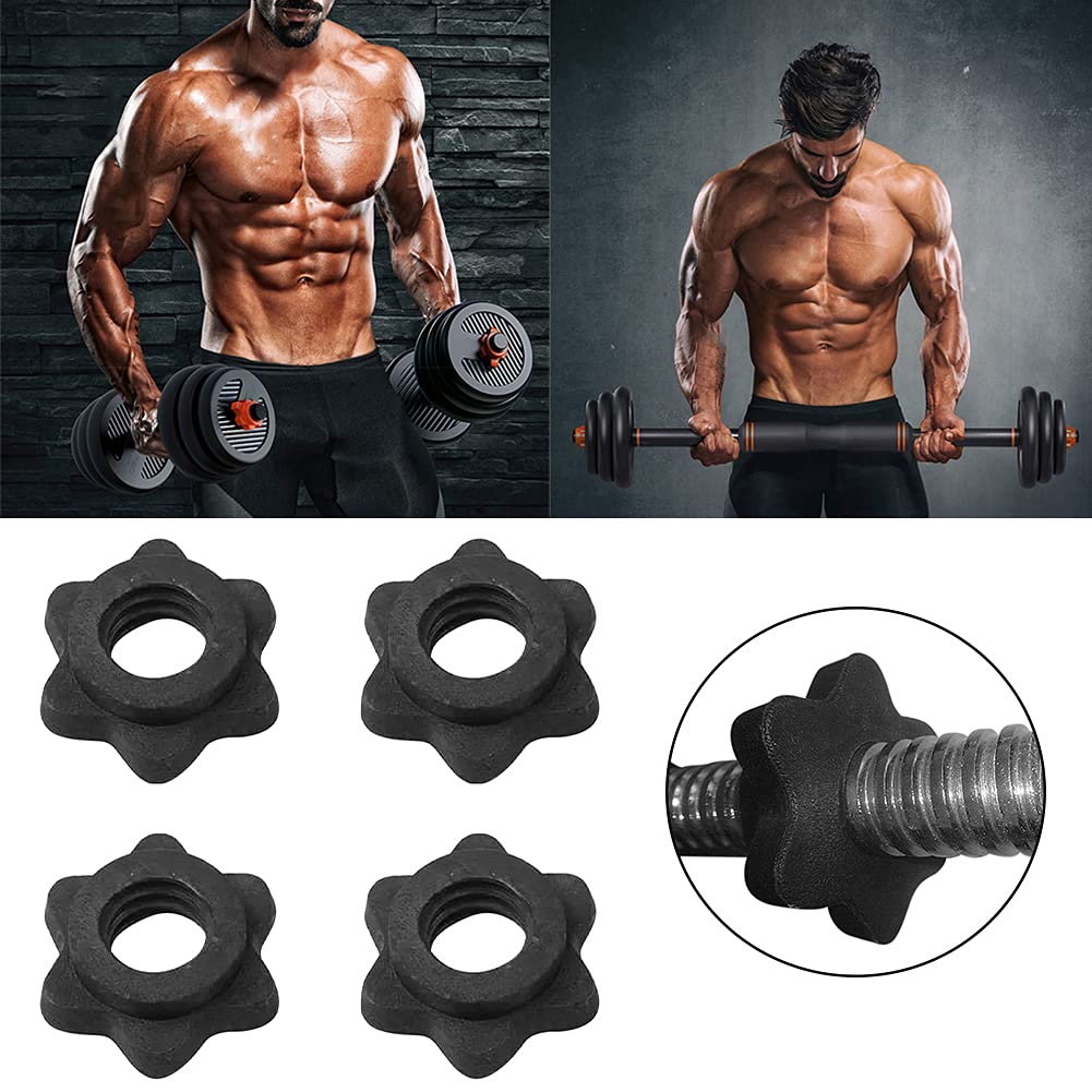 CALIDAKA CALIDAKA 4pcs Spinlock Collars, Dumbbell Hex Nut, Dumbbell Rod Nut, 1 Inch Standard Barbell Screw Collar, Nonslip Dumbbell Screw Clamps for Dumbell - View 3 of 7