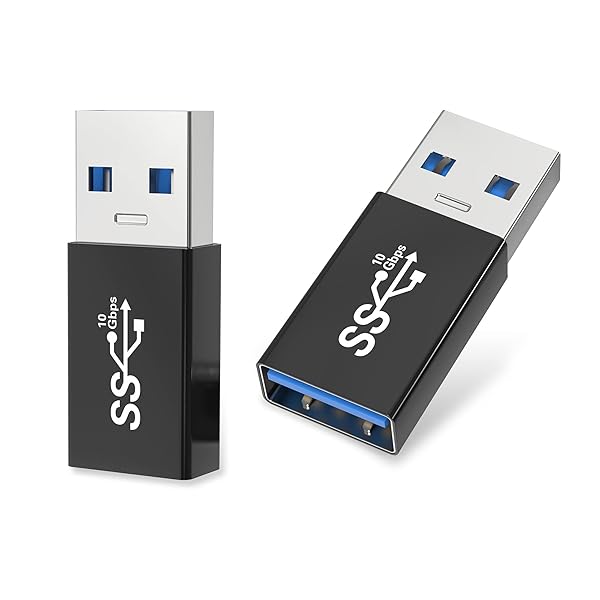 AGVEE AGVEE 4 Pack USB A 3.0 Female to Male Adapter Converter Coupler Extension Connector Black - View 7 of 7