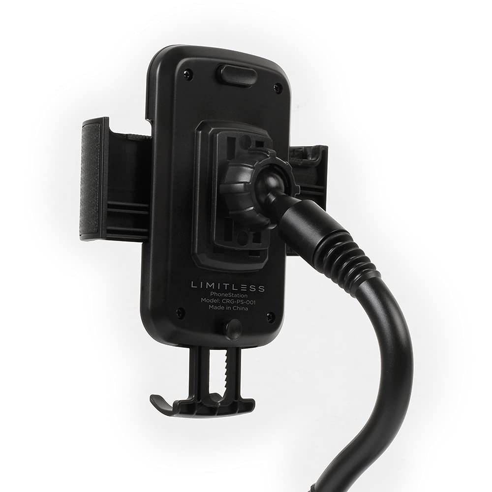 Limitless Innovations Limitless PhoneStation Car Cup Holder Phone Mount with Adjustable Base, Flexible Neck and Air Vent Clip for iPhone Samsung Note Galaxy and More - View 4 of 9