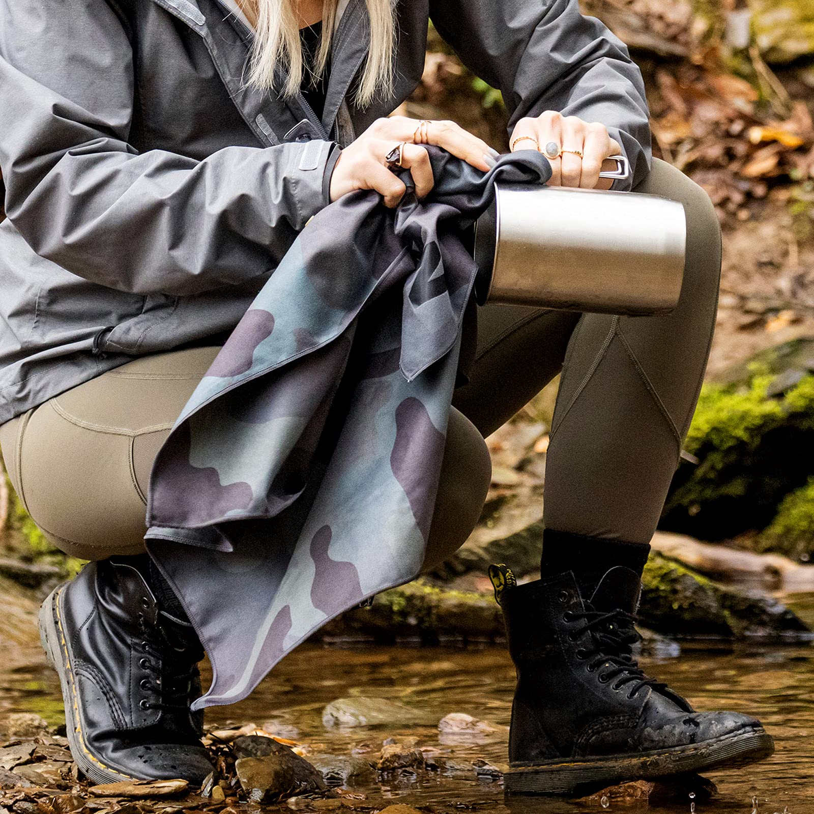 Case-Mate Pelican Outdoor - Multi-Use Towel with Carry Case - Ultra Absorbent Microfiber - Shadow Camo - View 3 of 6