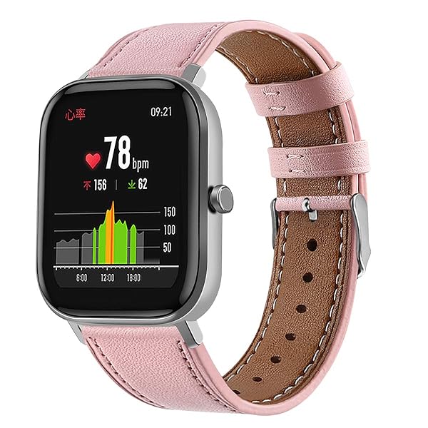 E ECSEM Floral Printed Leather Replacement Wrist Strap for iTouch Air 3 and Sport Bands for Women Men 40mm Pink