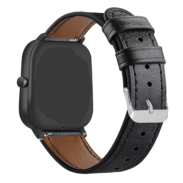 E ECSEM E ECSEM Floral Printed Leather Replacement Wrist Strap for iTouch Air 3 and Sport Bands for Men and Women 40mm Black - View 5 of 6