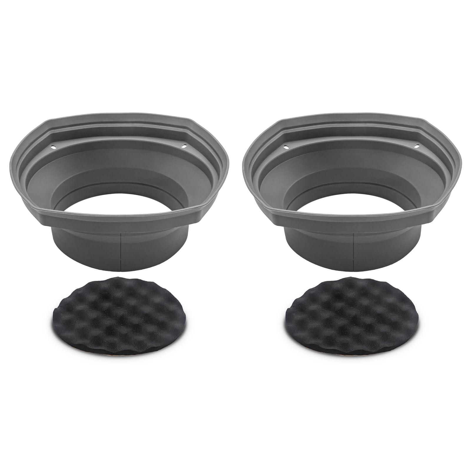 RECOIL Recoil SPB69 Foldable Silicone 6X9 Car Speaker Baffle Kits with Foam for Sound Quality and Protection One Pair