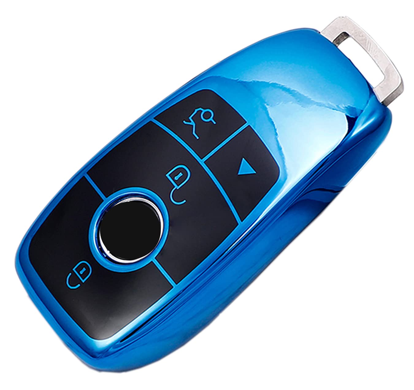 Muxkenper for Mercedes Benz key fob cover Soft TPU Remote Key Case Protector Fits for Mercedes Benz A-Class C-Class S-Class E-Class G-Class 2019 2020