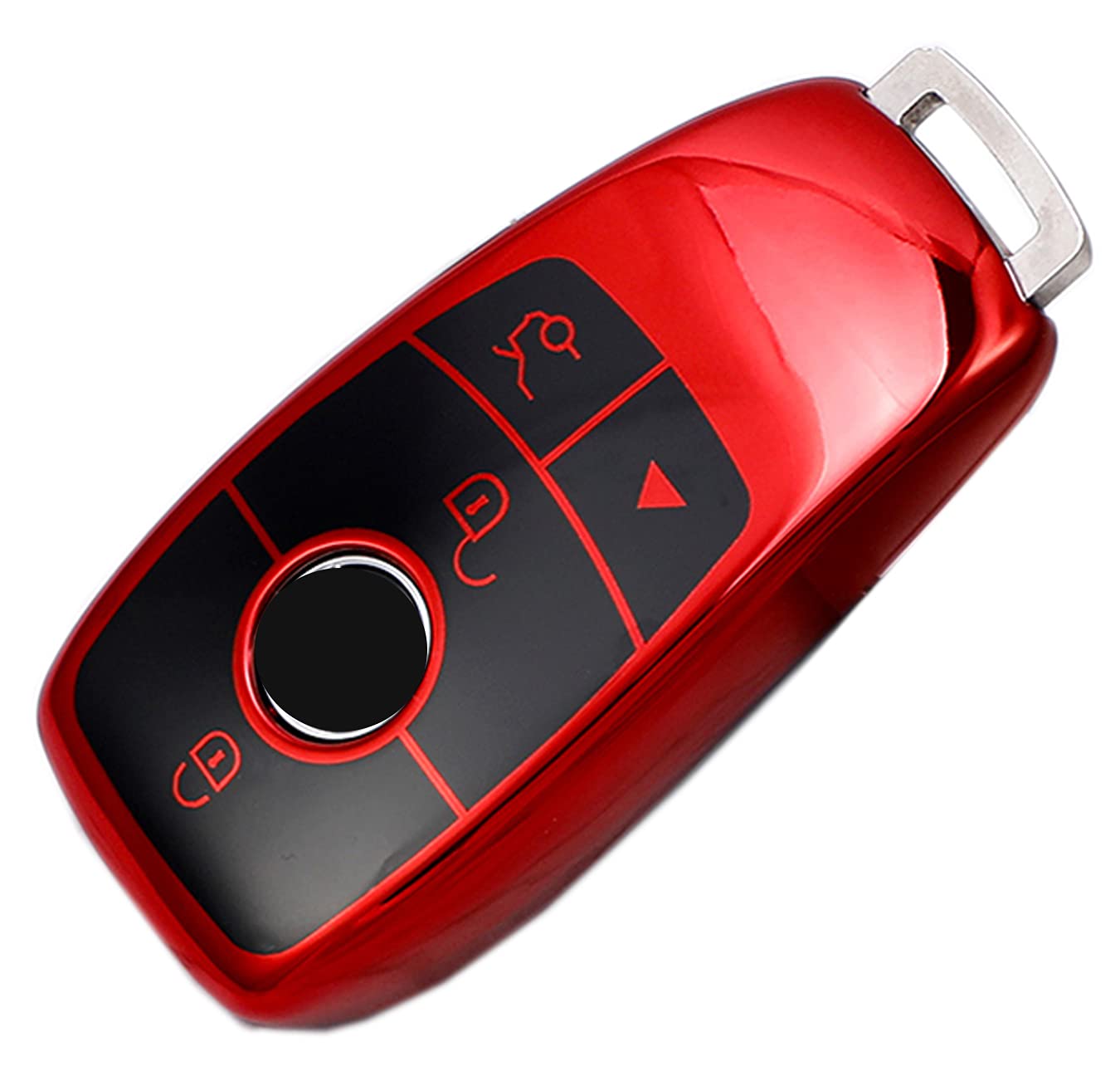 Muxkenper Muxkenper for Mercedes Benz key fob cover Soft TPU Remote Key Case Protector Fits for Mercedes Benz A-Class C-Class S-Class E-Class G-Class 2019 2020