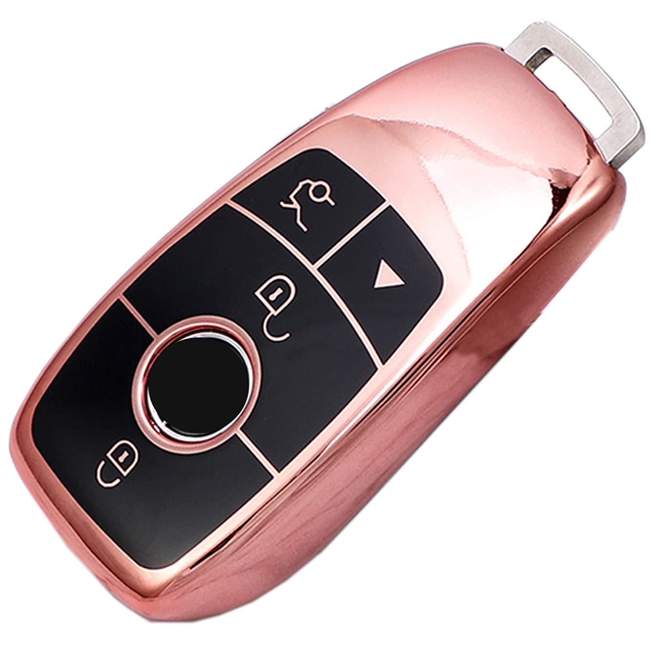 Muxkenper for Mercedes Benz key fob cover Soft TPU Remote Key Case Protector Fits for Mercedes Benz A-Class C-Class S-Class E-Class G-Class 2019 2020