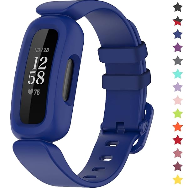 TopPerfekt Soft Silicone Bands for Fitbit Ace 3 Kids - Waterproof Sports Strap Replacement (Blue)