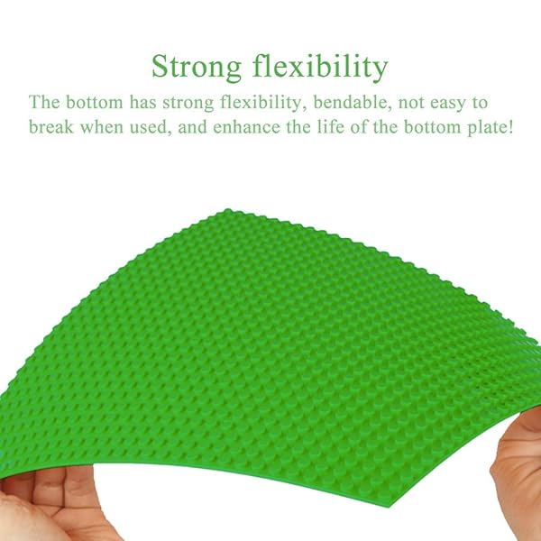 JNZong JNZong Classic Baseplates for Building Bricks 10x10 Pack of 6 Green Compatible with Major Brands - View 5 of 8
