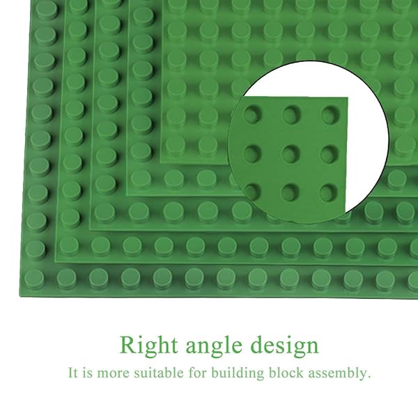 JNZong JNZong Classic Baseplates for Building Bricks 10x10 Pack of 6 Green Compatible with Major Brands - View 6 of 8