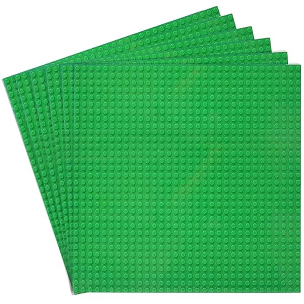 JNZong JNZong Classic Baseplates for Building Bricks 10x10 Pack of 6 Green Compatible with Major Brands - View 2 of 8