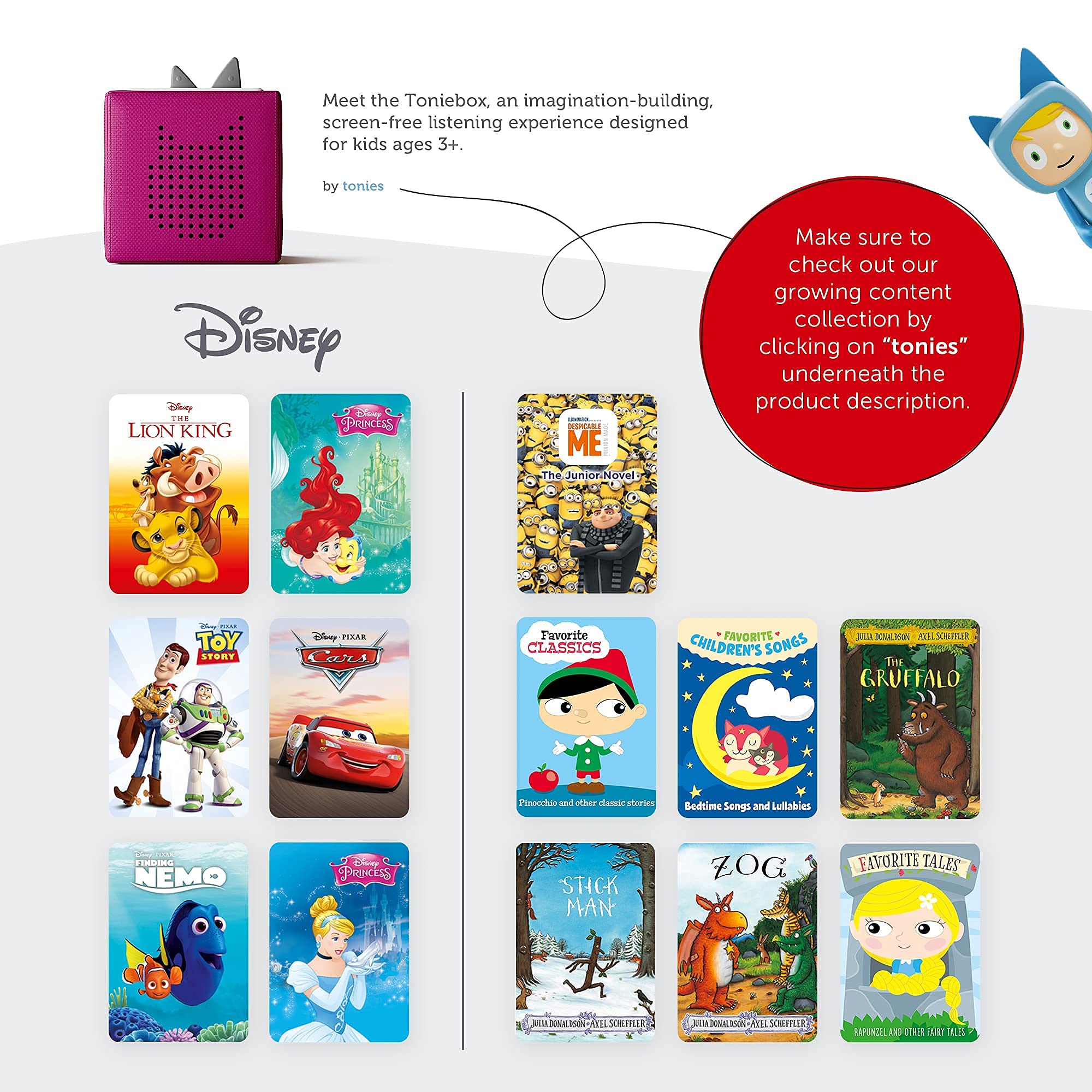 Tonies Toniebox Audio Player Starter Set with Playtime Puppy for Kids - Purple Huggable Learning and Fun - View 8 of 9