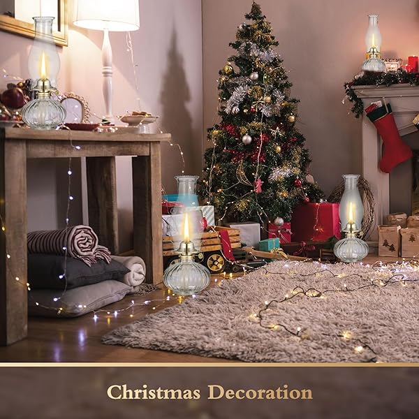 DNRVK DNRVK Large Glass Kerosene Oil Lamp Vintage Indoor Lantern for Home Decor and Lighting - View 6 of 7