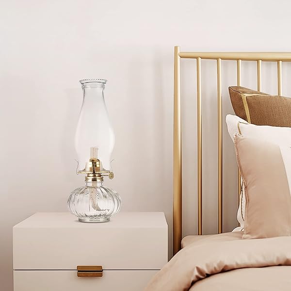 DNRVK DNRVK Large Glass Kerosene Oil Lamp Vintage Indoor Lantern for Home Decor and Lighting - View 7 of 7