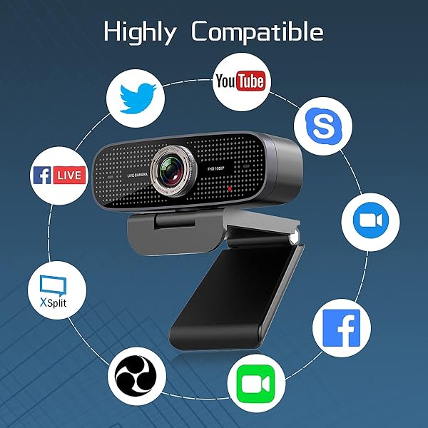 JETAKu 1080P Wide Angle Streaming Webcam HD Web Camera with Microphone for Video Conferencing and Recording Compatible with PC Laptop Desktop - View 6 of 6