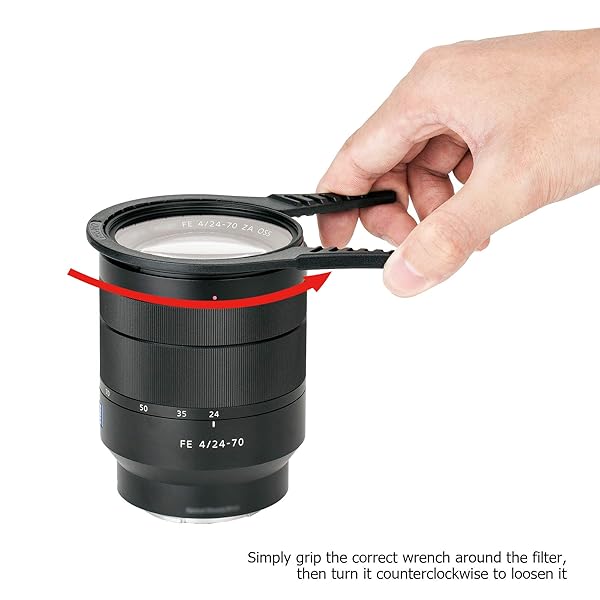 PROfezzion PROfezzion Camera Lens Filter Wrench Kit 3-Pack for 37-95mm Filters Compatible with Canon Nikon Sony Fujifilm Olympus Pentax - View 3 of 9
