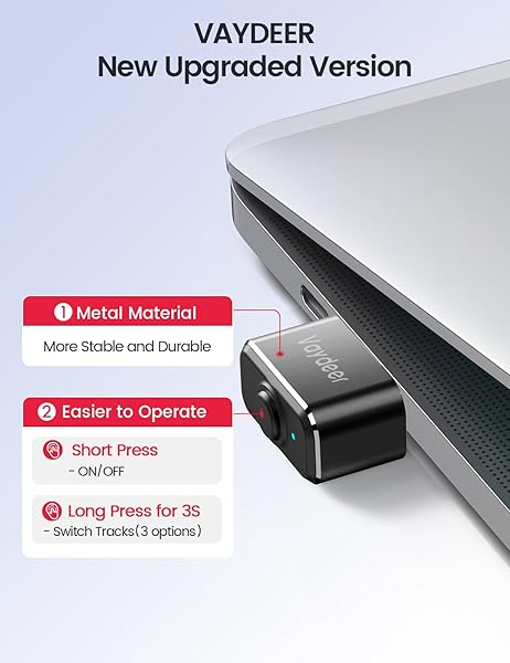 Vaydeer VAYDEER Tiny Mouse Jiggler USB Port Mouse Mover Multi-Track Driver Free Plug and Play with ON Off Switch - View 2 of 8