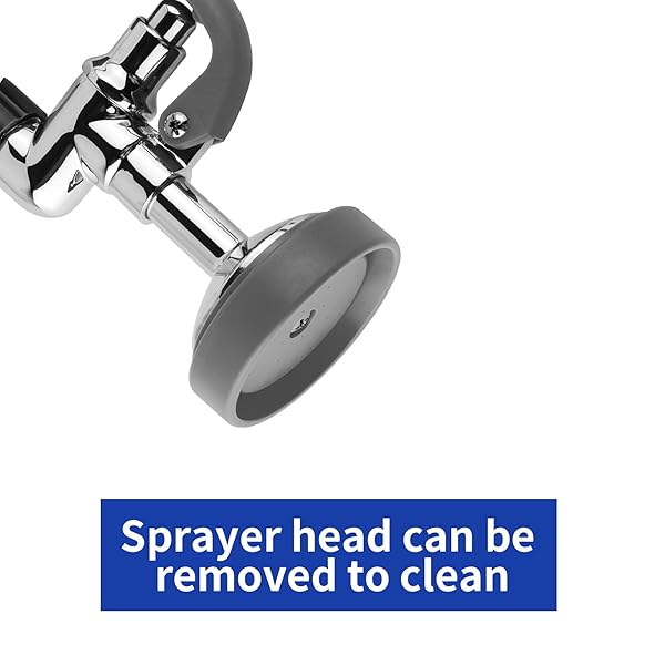 MSTJRY MSTJRY Commercial Sink Sprayer Pre Rinse Spray Valve High Pressure 1.42 GPM Replacement Kit Polished Chrome - View 9 of 9