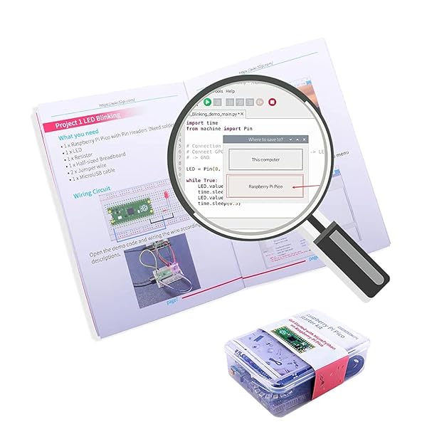 GeeekPi GeeekPi Raspberry Pi Pico Starter Kit with Breadboard LCD Display and Servo for Beginners and Software Engineers - View 7 of 8