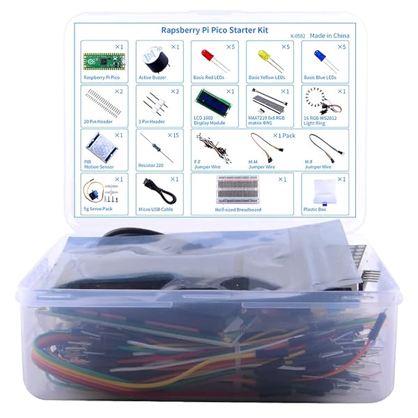 GeeekPi GeeekPi Raspberry Pi Pico Starter Kit with Breadboard LCD Display and Servo for Beginners and Software Engineers - View 8 of 8