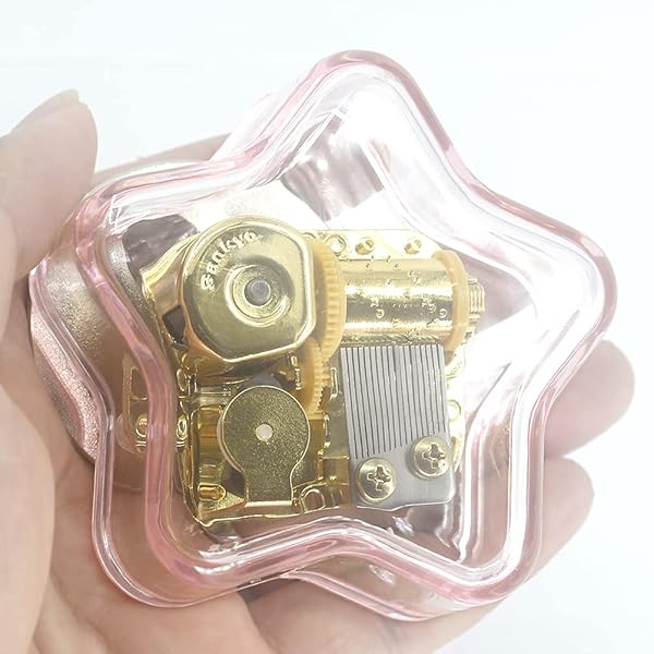 SOFTALK SOFTALK Acrylic Music Box Clockwork Creative Musical Box Beautiful Melody for Christmas Birthday Valentine's Day Gifts - View 3 of 6