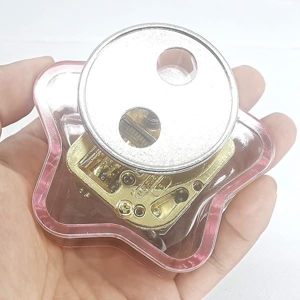 SOFTALK SOFTALK Acrylic Music Box Clockwork Creative Musical Box Beautiful Melody for Christmas Birthday Valentine's Day Gifts - View 4 of 6
