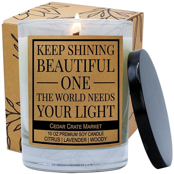 Keep Shining Funny Candles Gifts for Women Hand Poured in the USA Unique Birthday Gifts for Friends and Best Friends