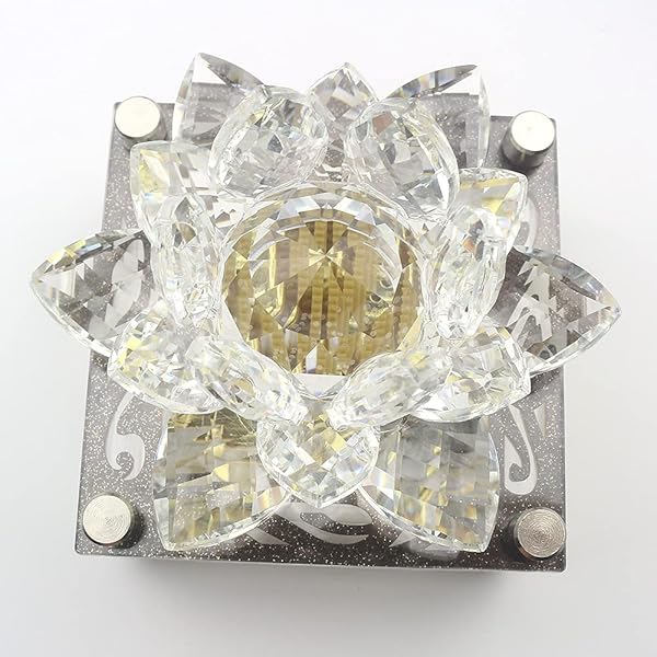 SOFTALK SOFTALK Acrylic Music Box Clockwork Creative Musical Box Beautiful Melody for Christmas Birthday Valentine's Day Gifts Transparent Crystal Flower - View 3 of 5