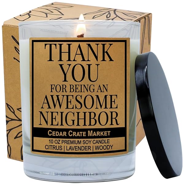 CEDAR CRATE MARKET Housewarming Gifts Scented Candles for Neighbors Perfect for Birthdays Thanksgiving and Christmas - View 2 of 7