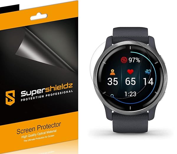 Supershieldz Supershieldz 3 Pack Screen Protector for Garmin Venu 2 Full Coverage High Definition Clear TPU Shield