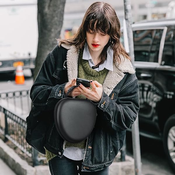 FINTIE Fintie Hard Case for AirPods Max Protective Travel Bag with Auto Wake Sleep Feature Black - View 9 of 9