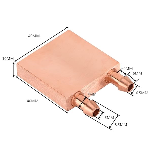 Yunir Pure Copper Water Cooling Block 40mm Liquid Cooler for GPU and CPU Efficient Heat Dissipation 1.57 inch Compact Design - View 2 of 9