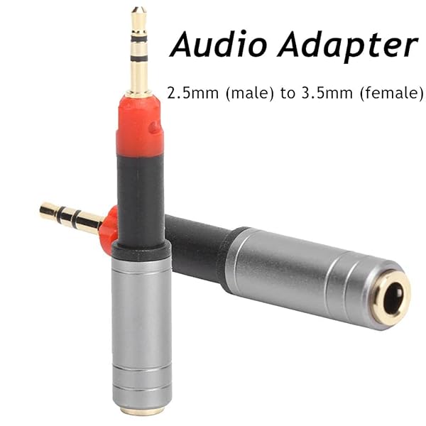 ASHATA ASHATA 2.5mm Male to 3.5mm Female Headphone Adapter - High-Quality Auxiliary Connector - View 3 of 9