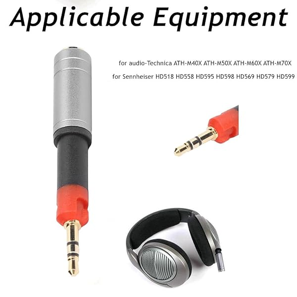 ASHATA ASHATA 2.5mm Male to 3.5mm Female Headphone Adapter - High-Quality Auxiliary Connector - View 5 of 9