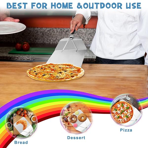 Fat-Cattie Fat-Cattie Pizza Making Kit 12x14 Pizza Peel 12 Pizza Pan 14 Pizza Cutter Rocker Complete 8PC Pizza Tools Set - View 8 of 9