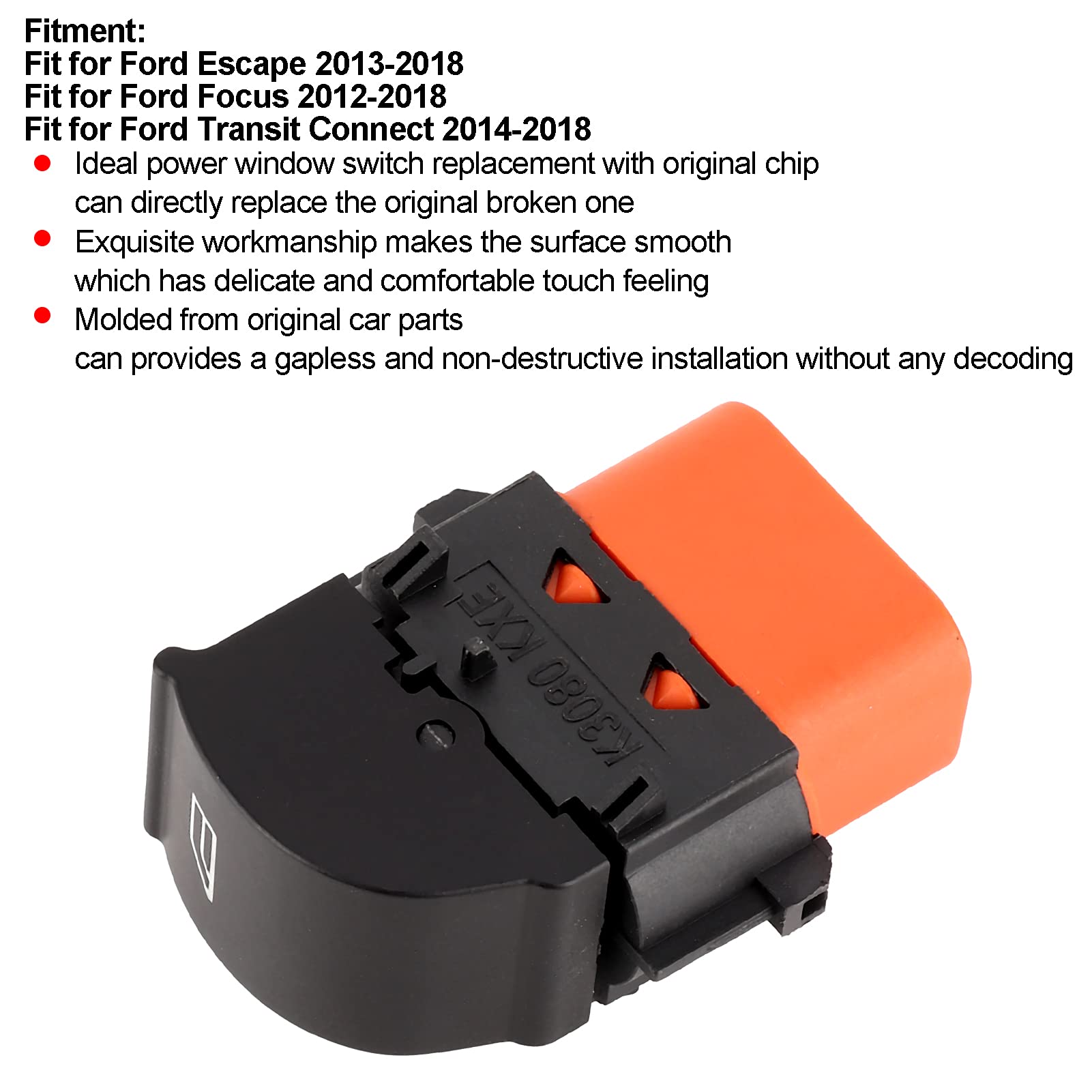 Qiilu Car Window Switch, Power Window Lifter Control Switch BM5Z14529A Fit for Ford Escape for Focus Transit Connect - View 4 of 8