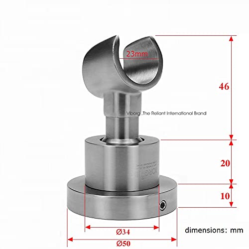 Viborg VIBORG Solid 304 Stainless Steel Casting Adjustable 360 Degree Wall Mount Handheld Shower Head Holder Hand Shower Bracket - View 9 of 9