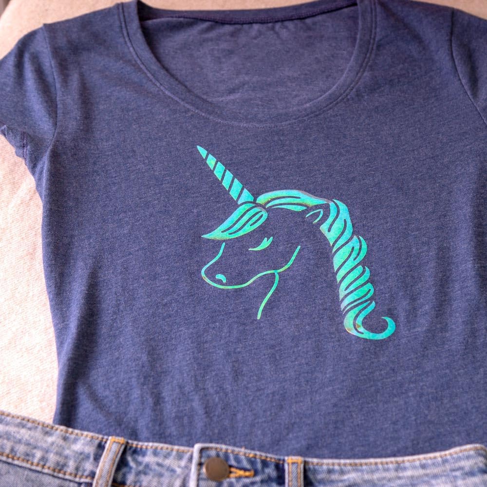 Cricut Cricut Smart Iron On (13in X 9ft, Holographic Blue) for Explore 3 and Maker 3 - Matless Cutting for Long cuts up to 12ft - View 6 of 6