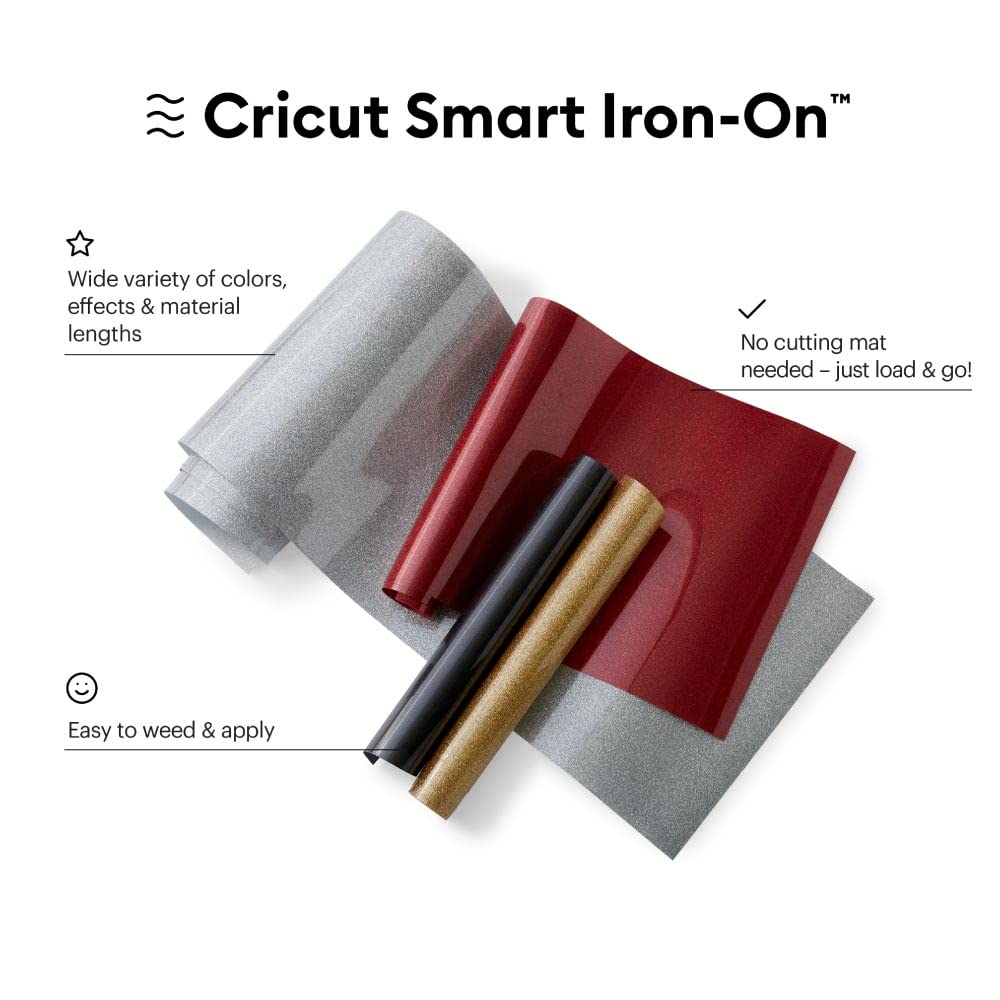 Cricut Cricut Smart Iron On (13in X 9ft, Glitter Gold) for Explore 3 and Maker 3 - Matless Cutting for Long cuts up to 12ft - View 2 of 9