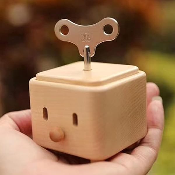 SOFTALK SOFTALK Wooden Music Box - 18-Note Wind-Up Gift for Christmas, Birthdays & Valentine's Day - Castle in The Sky Tune - View 4 of 8