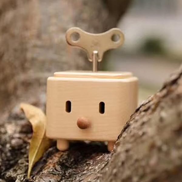 SOFTALK SOFTALK Wooden Music Box - 18-Note Wind-Up Gift for Christmas, Birthdays & Valentine's Day - Castle in The Sky Tune - View 5 of 8