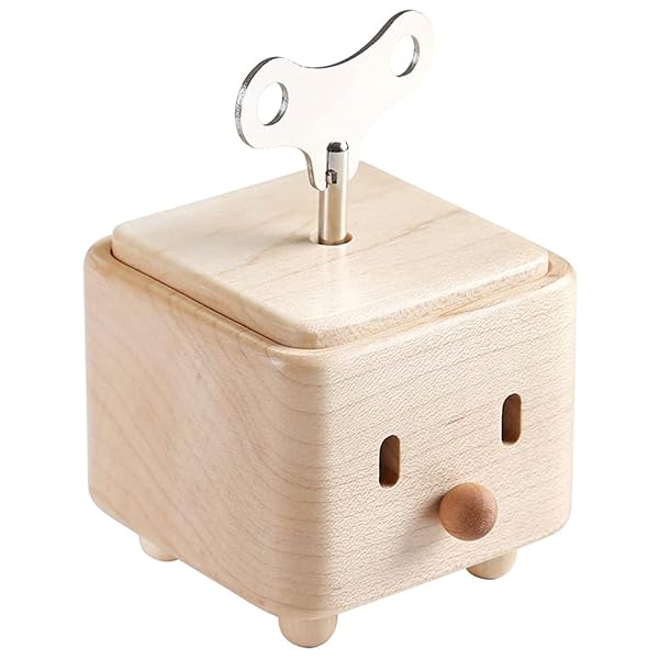 SOFTALK SOFTALK Wooden Music Box - 18-Note Wind-Up Gift for Christmas, Birthdays & Valentine's Day - Castle in The Sky Tune - View 3 of 8