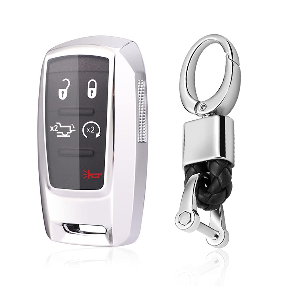 SANRILY SANRILY 3 4 5 6 Button for Dodge Ram Key Fob Cover Compatible with 2019 2020 2021 Ram 1500 3500 2500 Keyless Soft TPU Full Protection Key Case Red - View 9 of 9